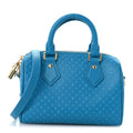 Calfskin Nanogram Embossed Speedy Bandouliere 20 Blue