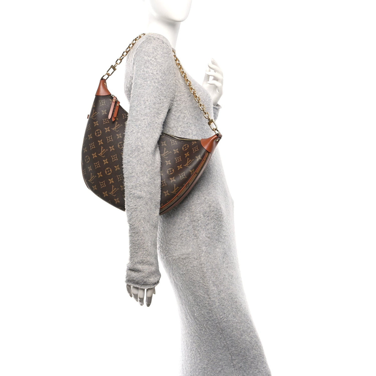 Reverse Monogram Loop Hobo