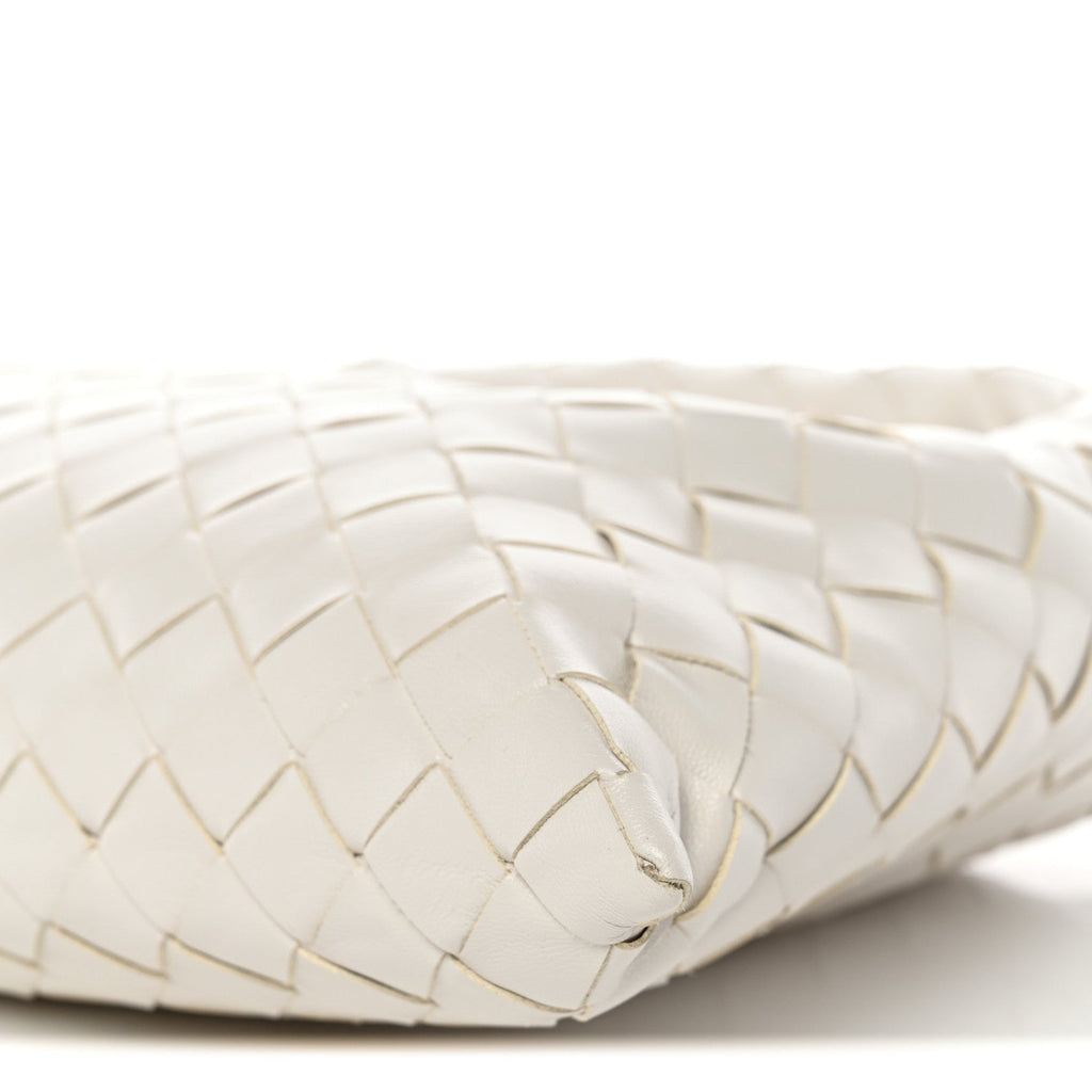 Calfskin Intrecciato Mini Hop White
