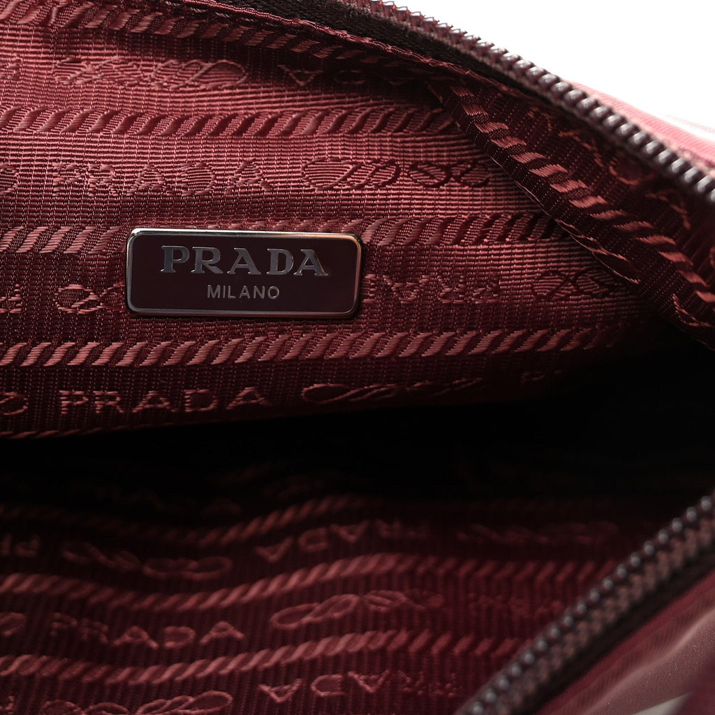Tessuto Nylon Mini Re-Edition 2000 Bag Granato