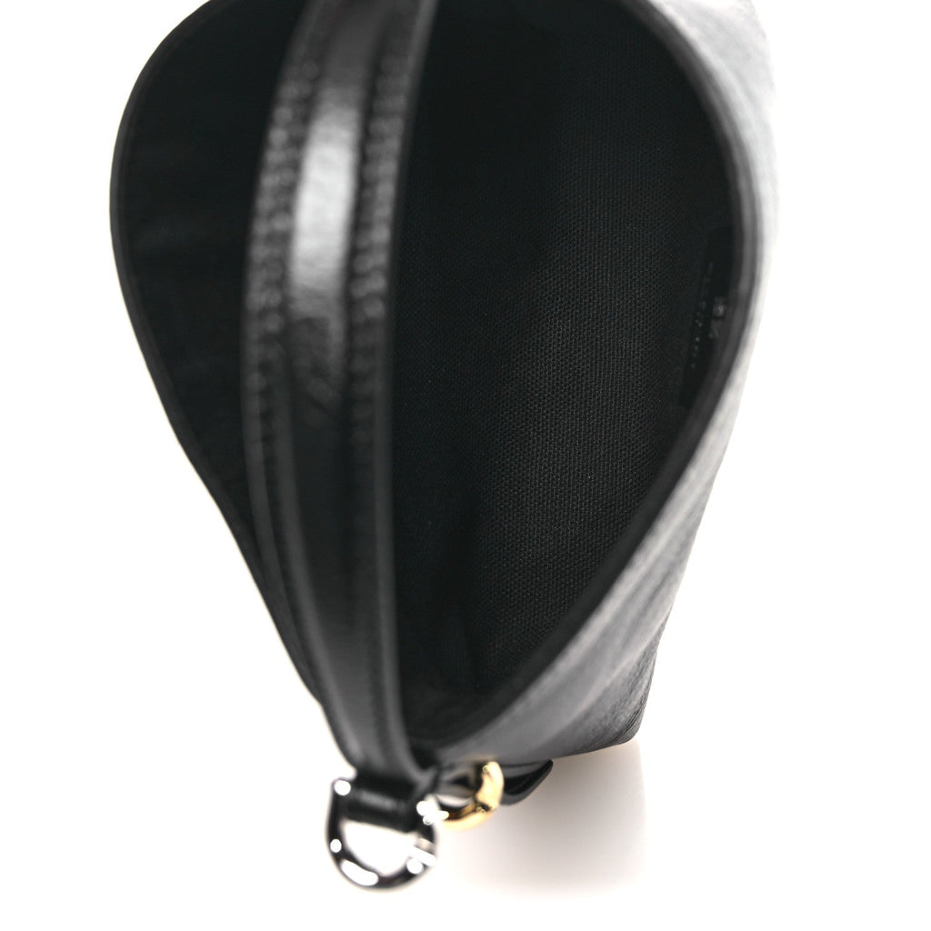 Tumbled Calfskin Nano Voyou Bag Black