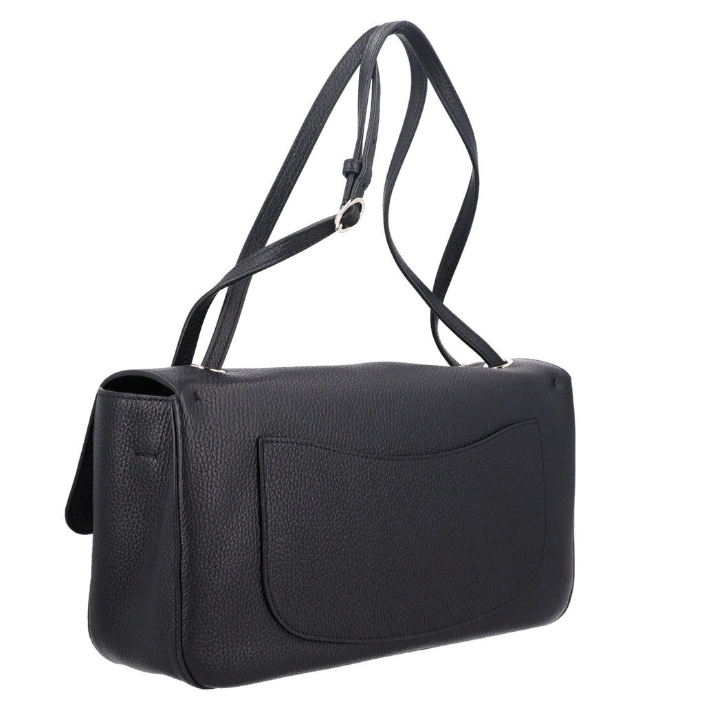 Grained Calfskin Small Souplissimo Maxi Flap Black