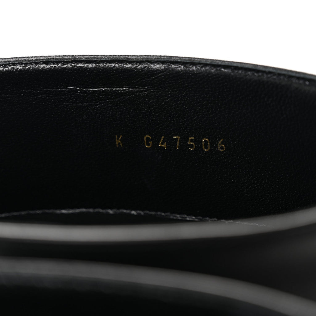 Calfskin CC Buckle High Boots 38 Black