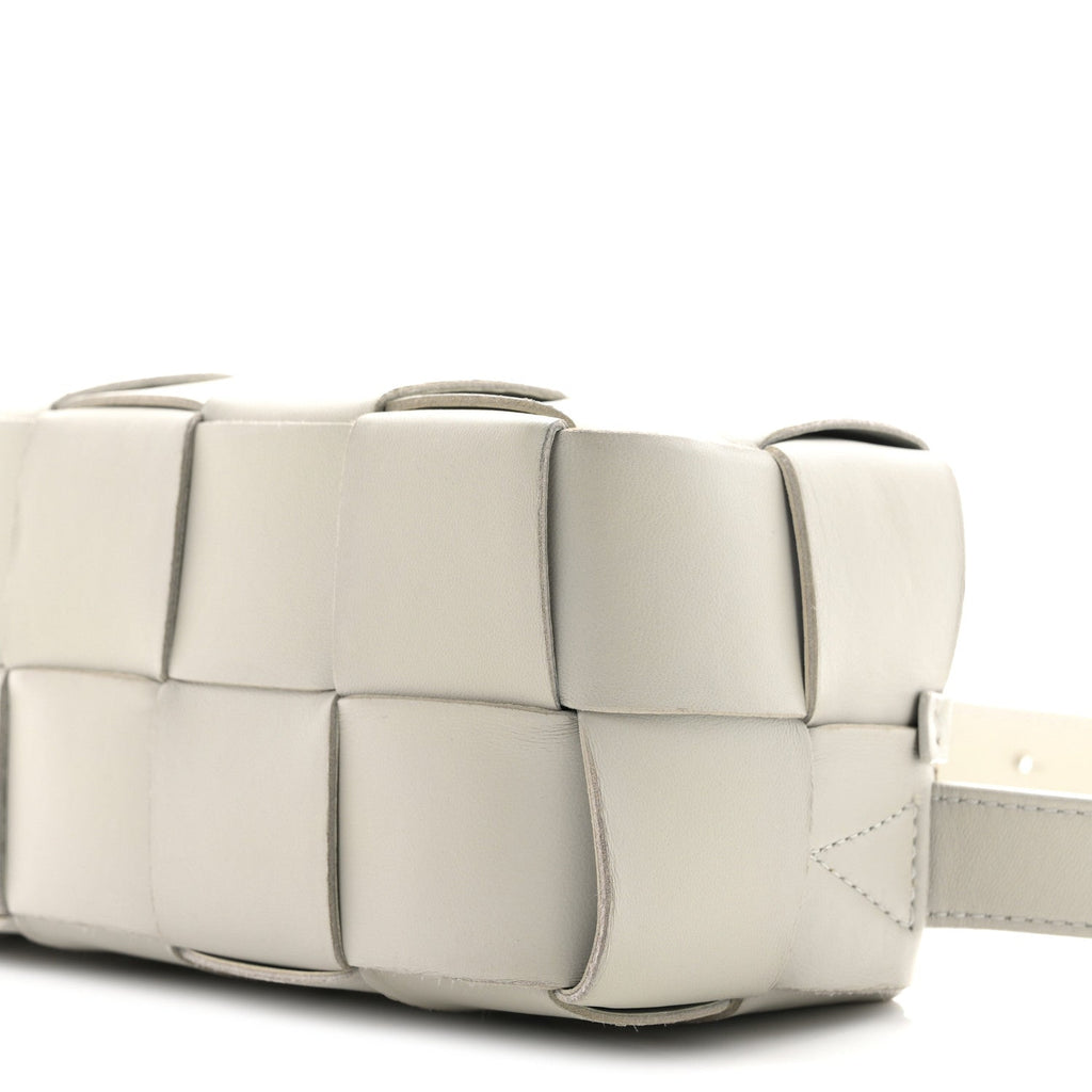 Lambskin Maxi Intrecciato Small Brick Cassette Bag Agate Grey