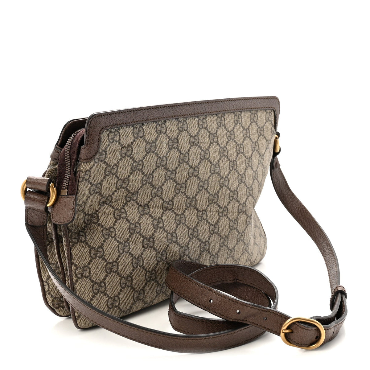 GG Supreme Monogram Web Medium Ophidia Shoulder Bag Beige New Acero