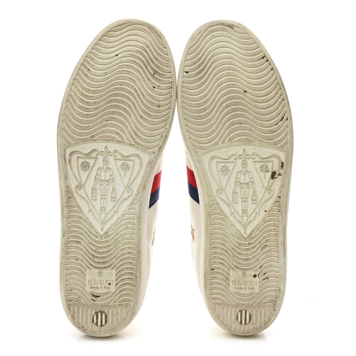 Calfskin Bee Star Embroidered Sylvie Web Ace Sneakers 37.5 White