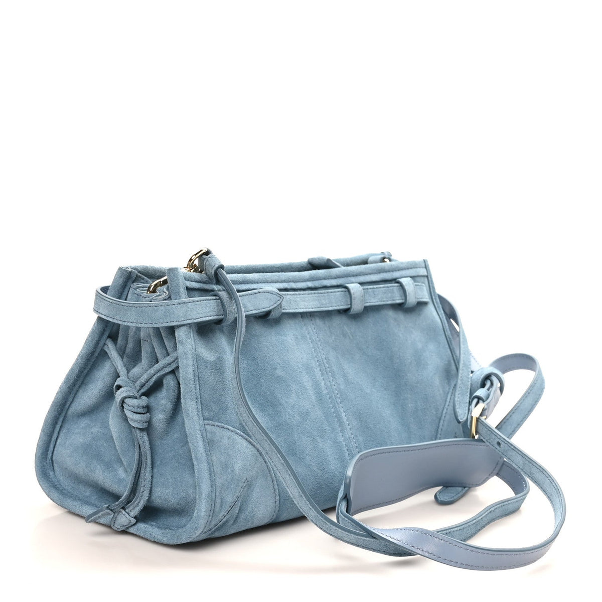 Scamosciato Triangle Small Bonnie Shoulder Bag Astrale