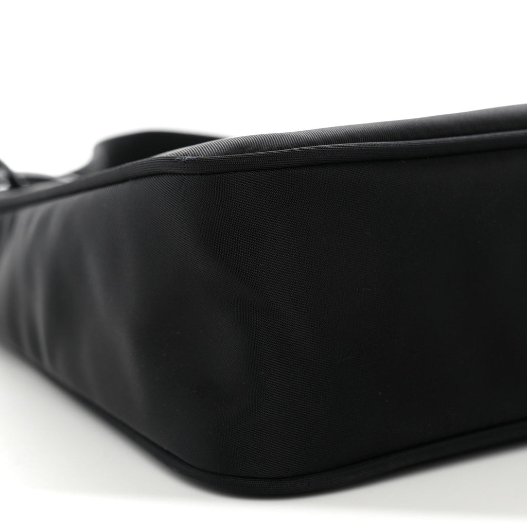 Tessuto Nylon Saffiano Mini Re-Edition 2000 Bag Black