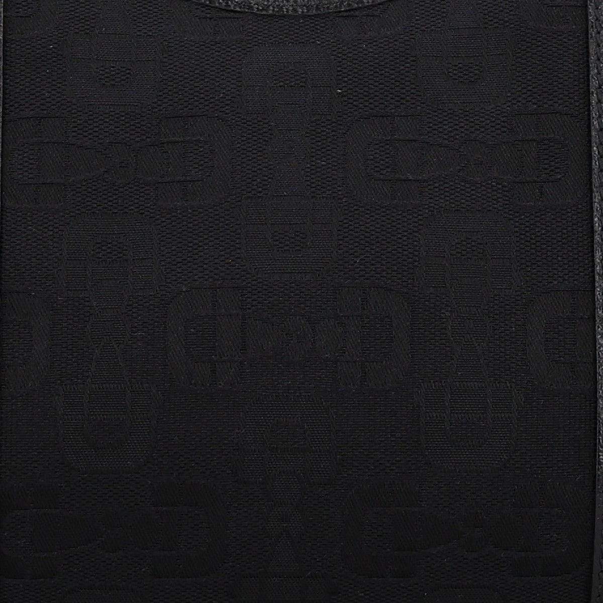 Canvas Horsebit Print Shoulder Bag Black