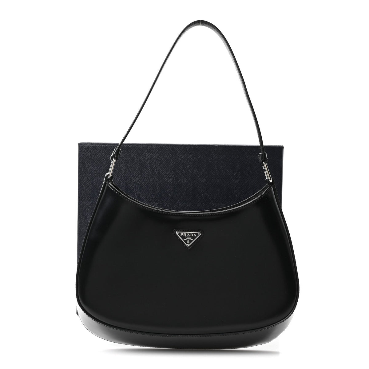 Spazzolato Cleo Shoulder Bag Black