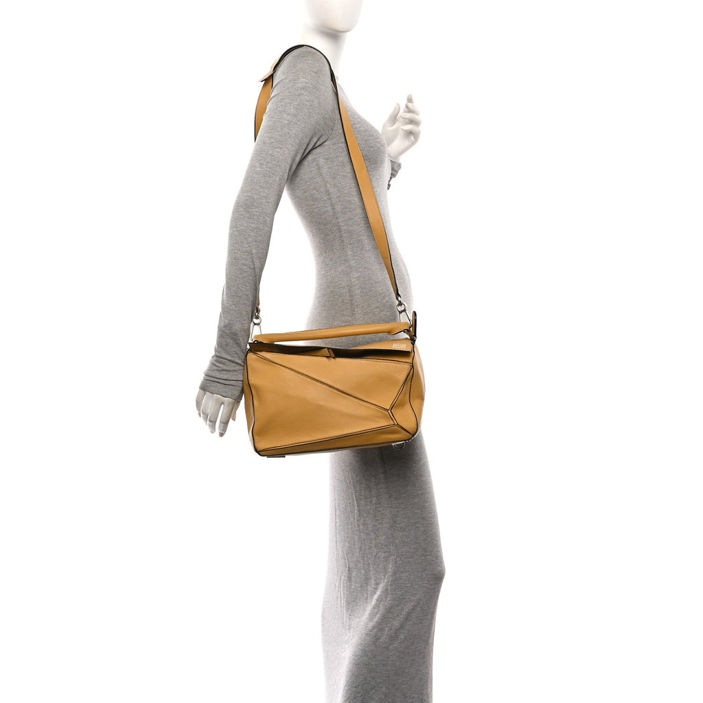Calfskin Medium Puzzle Bag Yellow