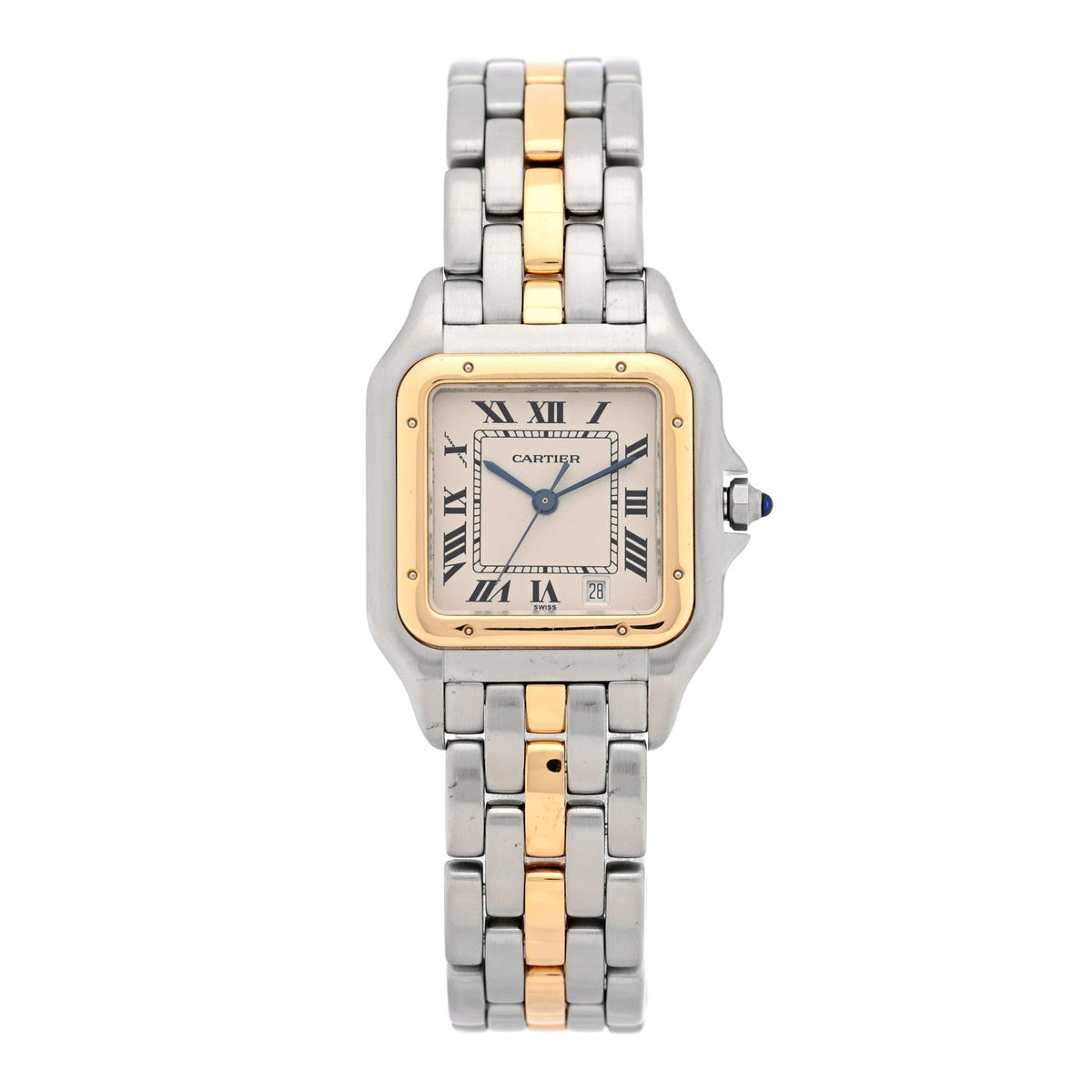 Stainless Steel 18K Yellow Gold 27mm Panthere Quartz Watch