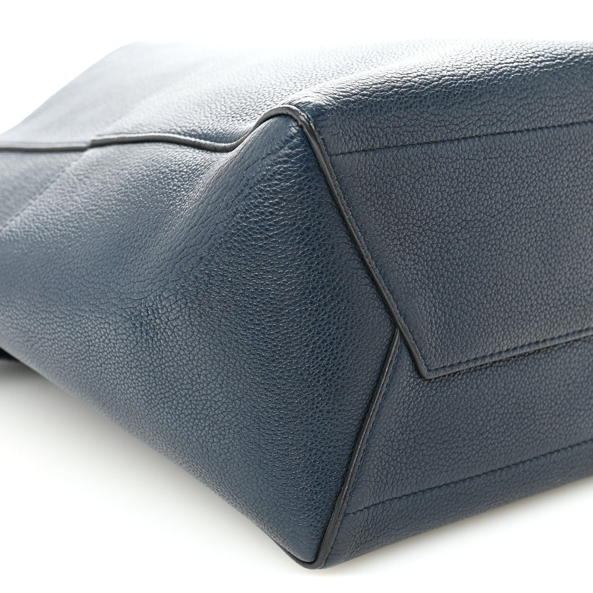 Goatskin Sangle Bucket Bag Blue