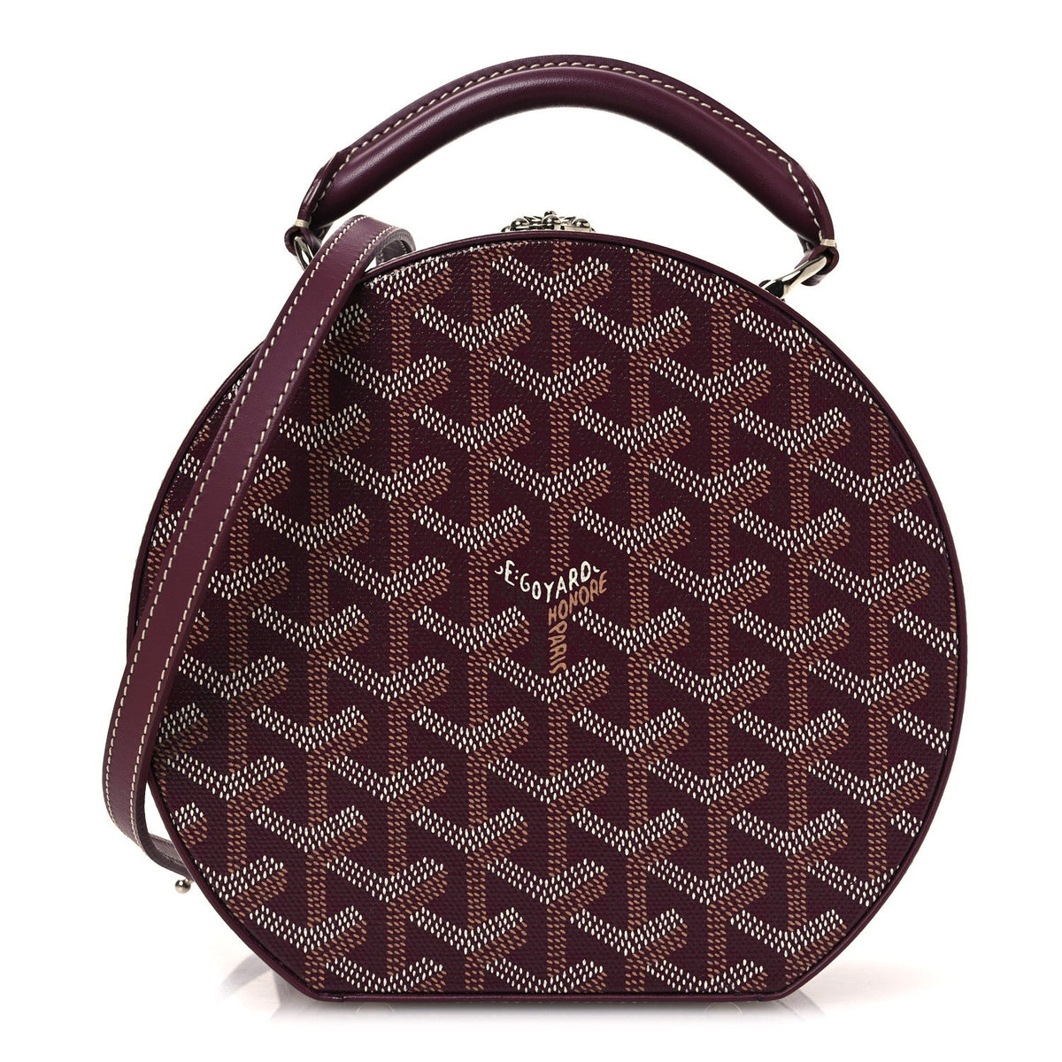 Goyardine Alto Hatbox Burgundy