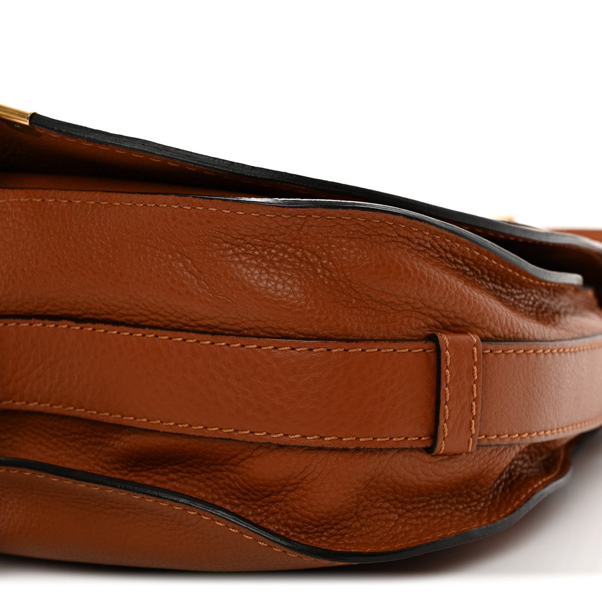 Calfskin Medium Marcie Round Crossbody Bag Tan