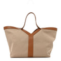 Canvas Calfskin Y Tote Desert Dust Brick