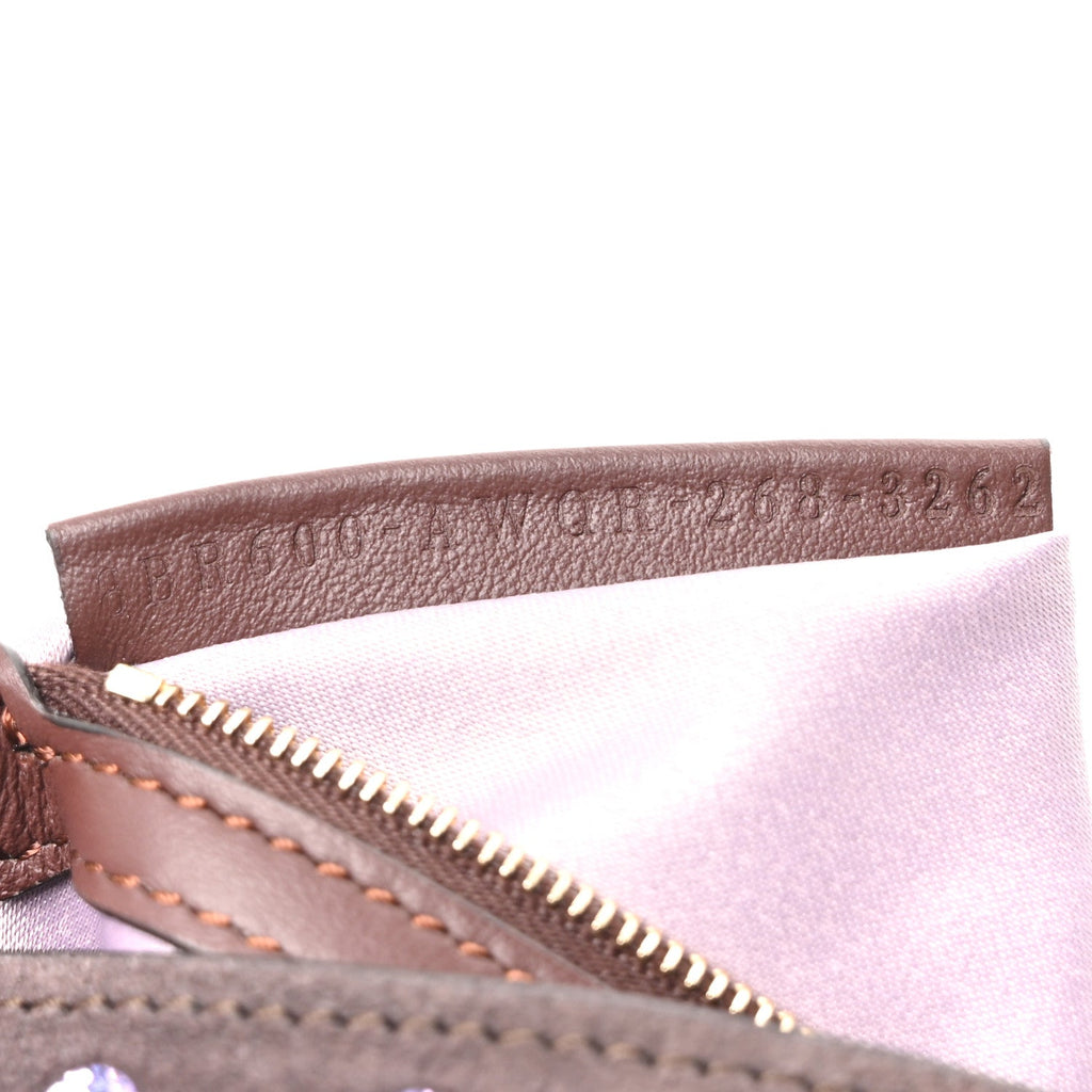 Suede Blooming Crystal Floral Baguette Mogano Anemone