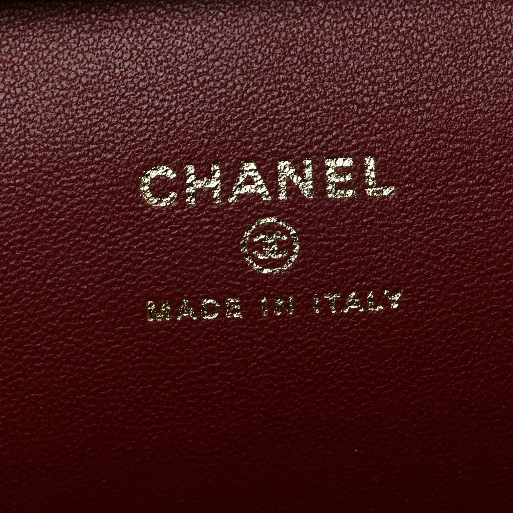 Lambskin Large Clutch Burgundy