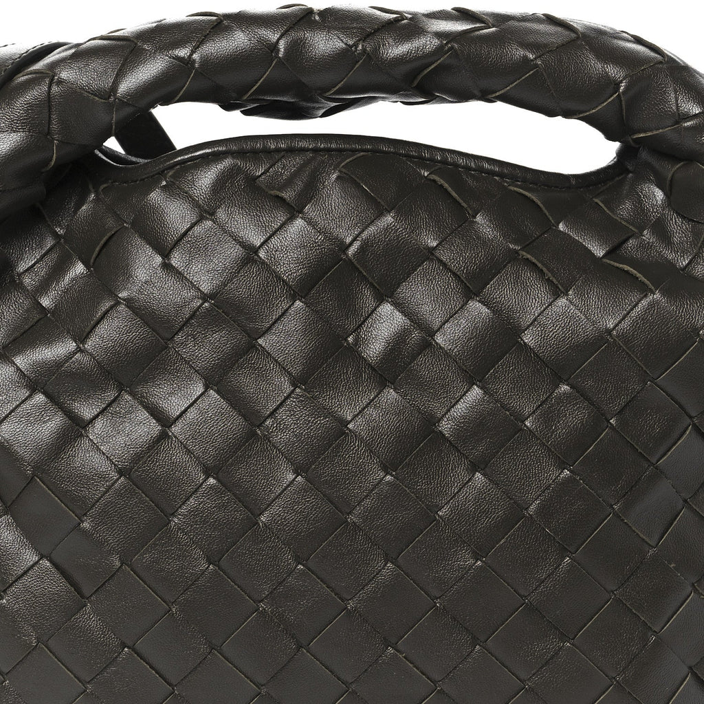 Calfskin Intrecciato Mini Hop Kaki