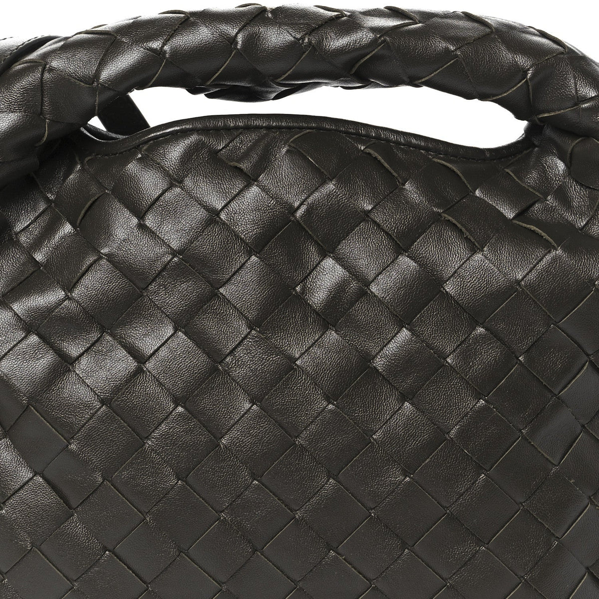 Calfskin Intrecciato Mini Hop Kaki