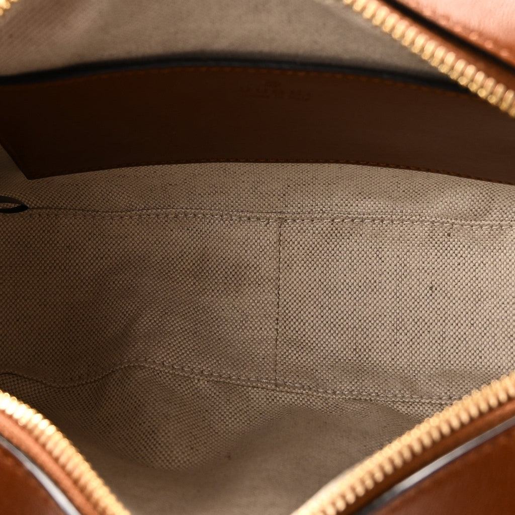 Calfskin GG Matelasse Shoulder Bag Peanut Brown Natural