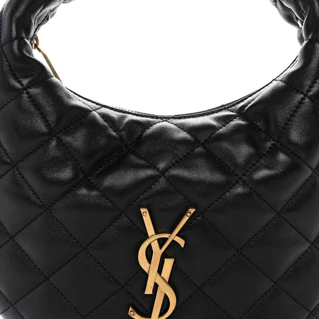 Lambskin Quilted Icarino Bag Black