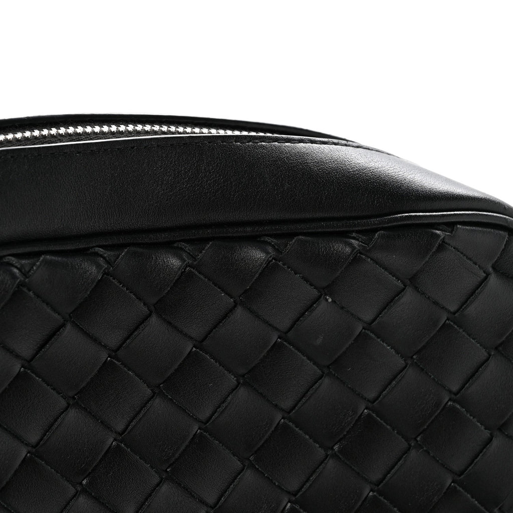 Nappa Intrecciato Small Classic Camera Bag Black