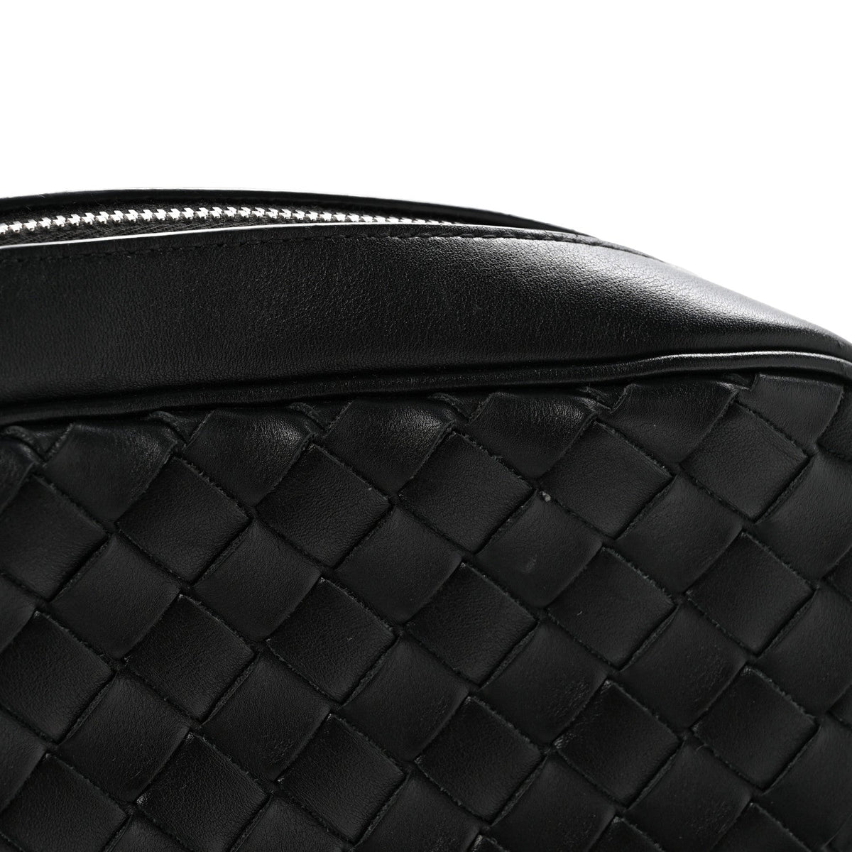 Nappa Intrecciato Small Classic Camera Bag Black