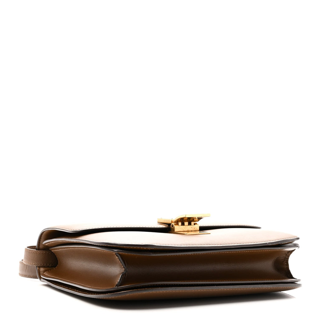 Box Calfskin Medium Classic Box Flap Bag Camel