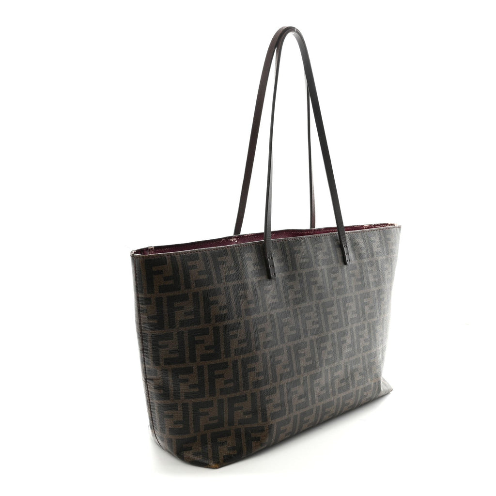 Zucca Spalmati Medium Roll Tote Tobacco Fuxia