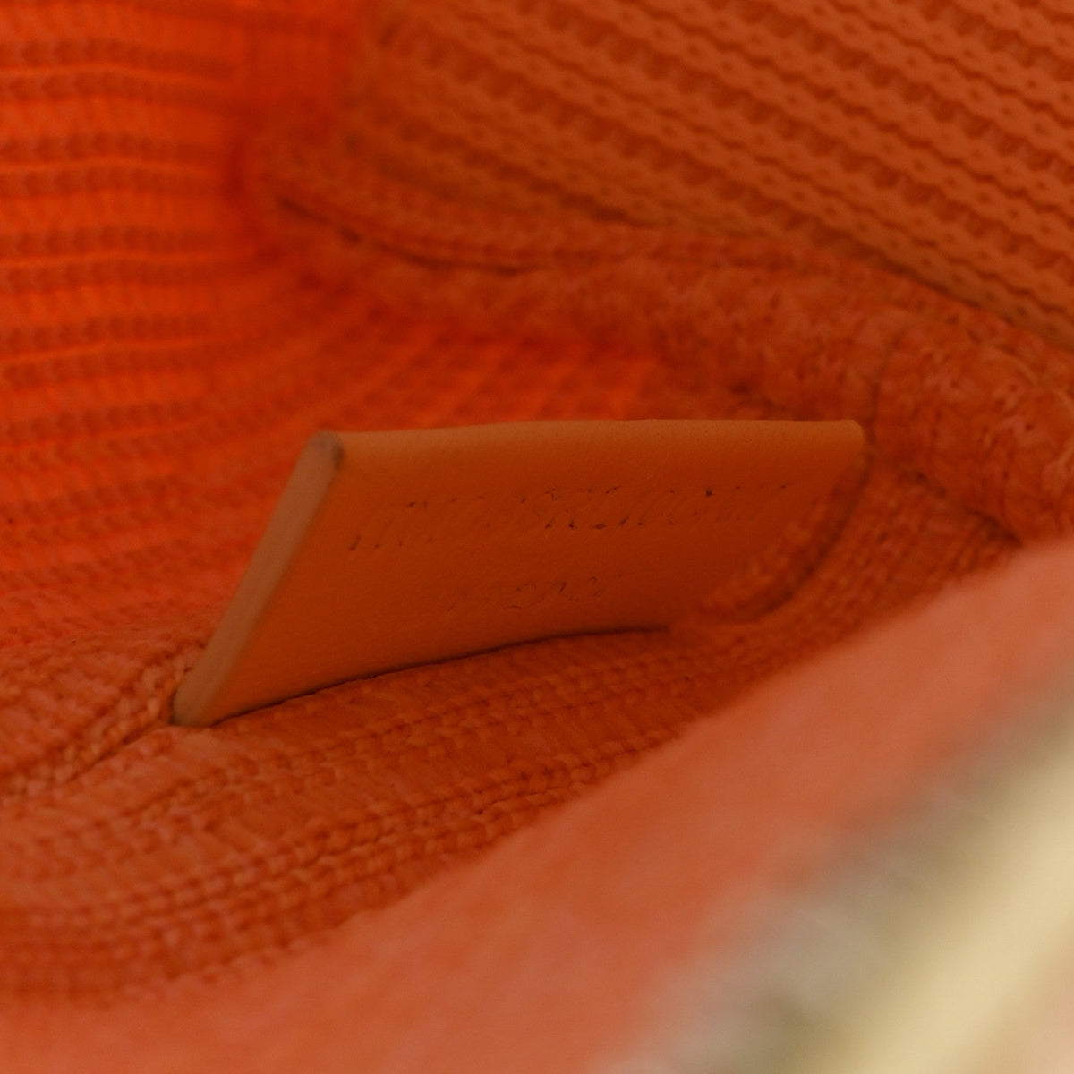 Canvas Knitted Check Mini Peg Duffle Bag Sherbert