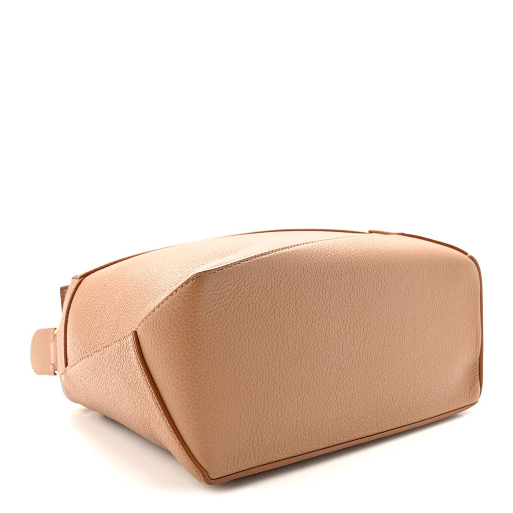 Grained Calfskin Small Puzzle Edge Bag Toffee