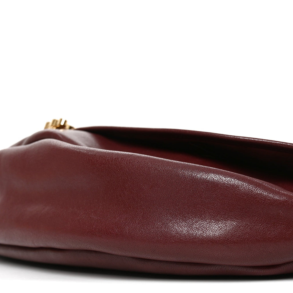 Shiny Lambskin Soft Triomphe Half Moon Bag Syrah