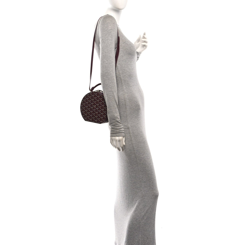 Goyardine Alto Hatbox Burgundy