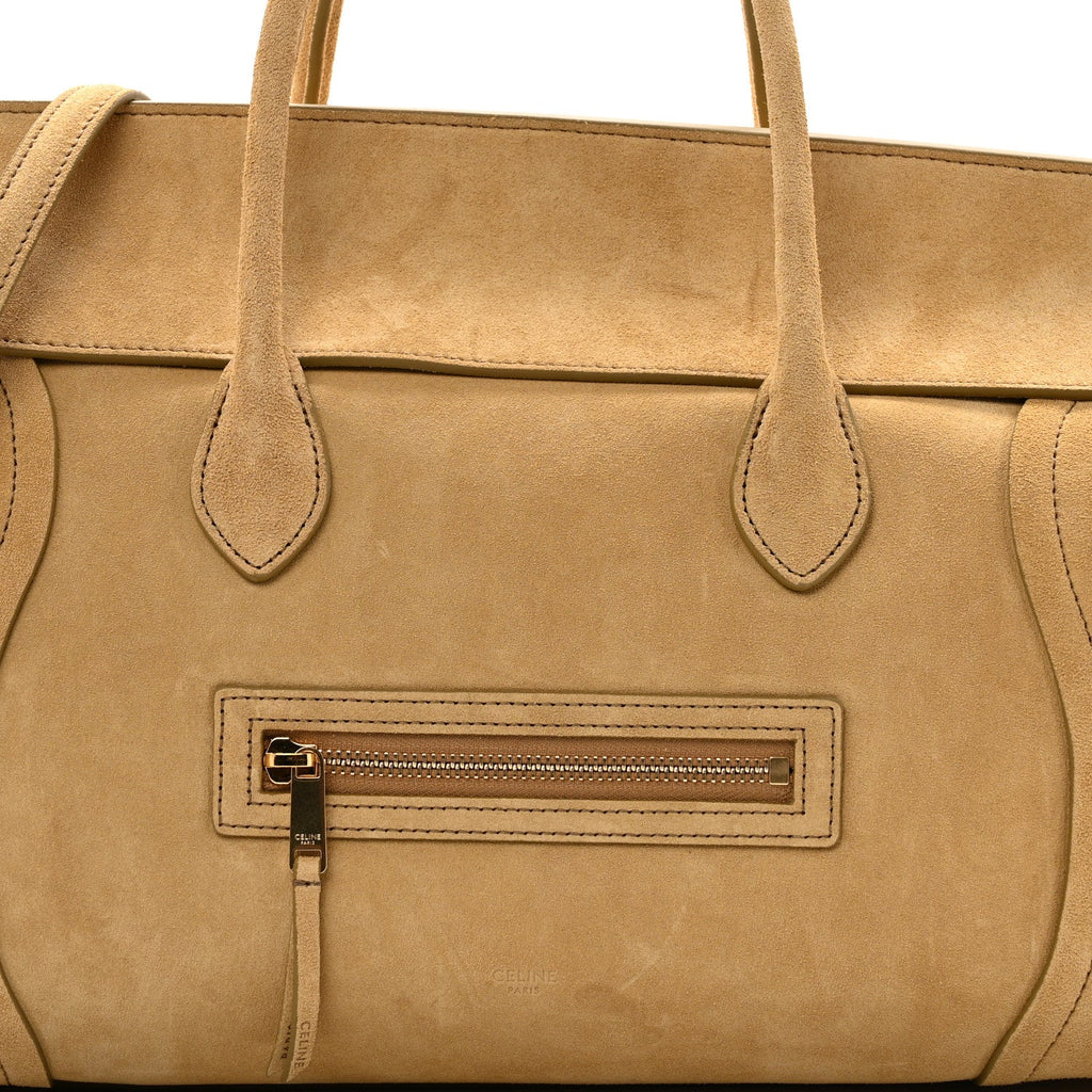 Suede Calfskin Medium New Luggage Beige