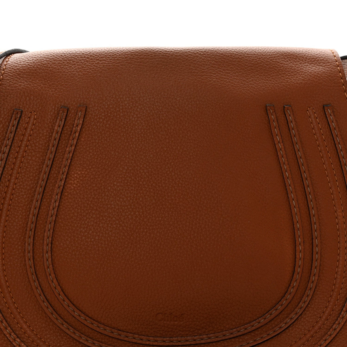 Calfskin Medium Marcie Round Crossbody Bag Tan