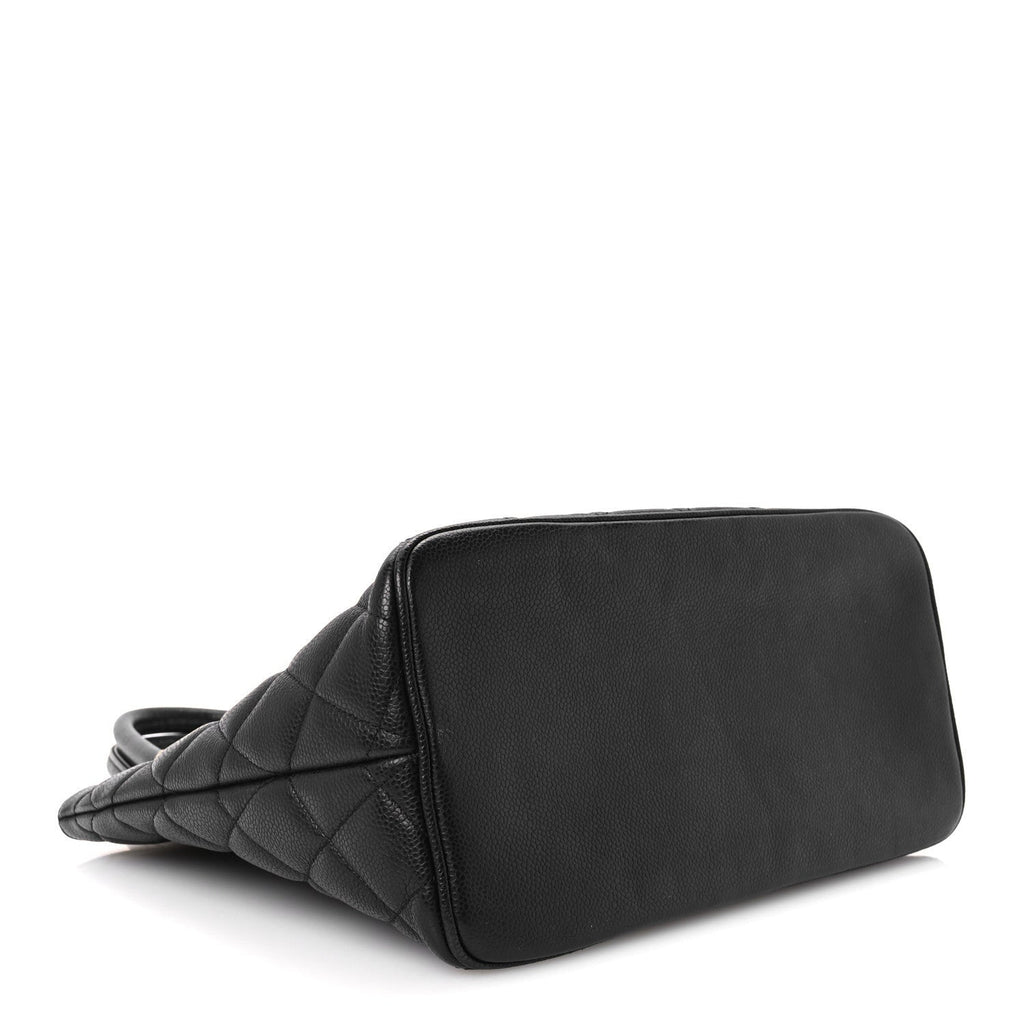 Caviar Quilted Medallion Tote Black