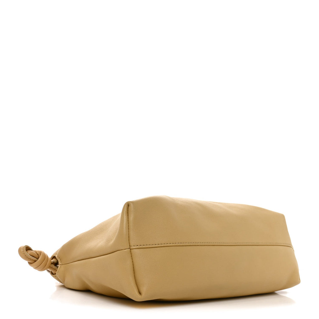 Mellow Nappa Medium Donut Chain Flamenco Knot Clutch Sahara