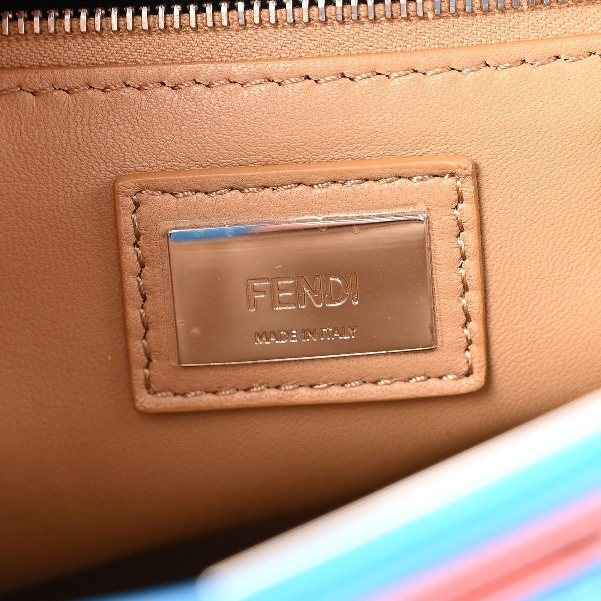 Nappa Colorblock Mini Peekaboo Iconic Satchel Blue Royal Papavero Cuoio