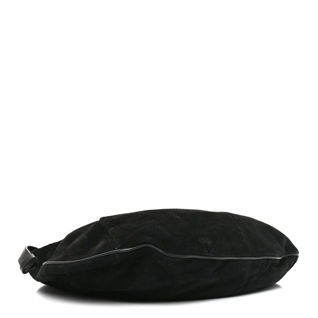 Suede Buffalo Horn Mombasa Hobo Black