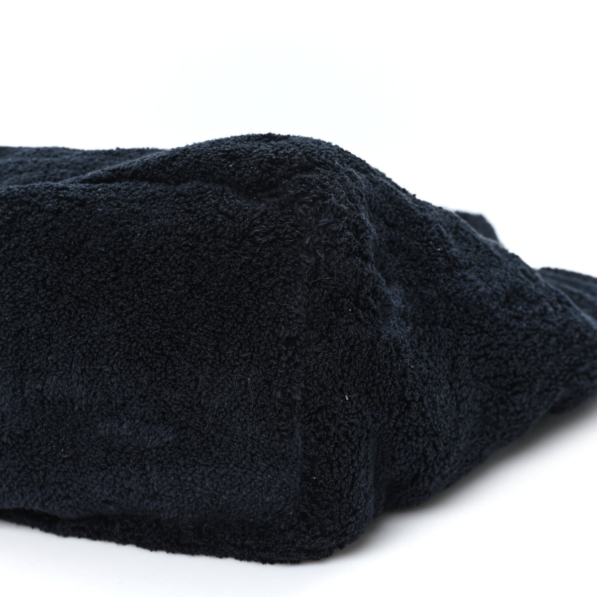 Terry Cloth Tote Bag Black White