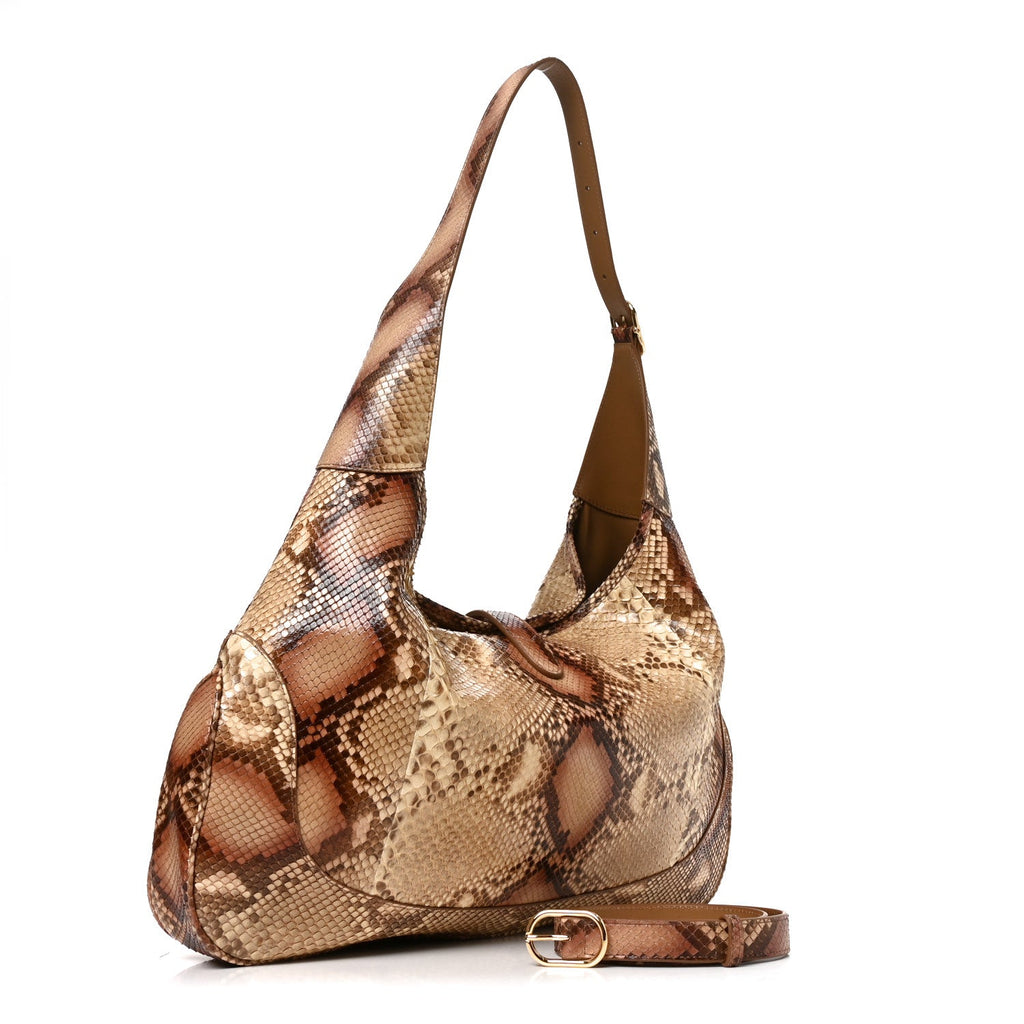 Snakeskin Large Jackie 1961 Shoulder Bag Light Brown