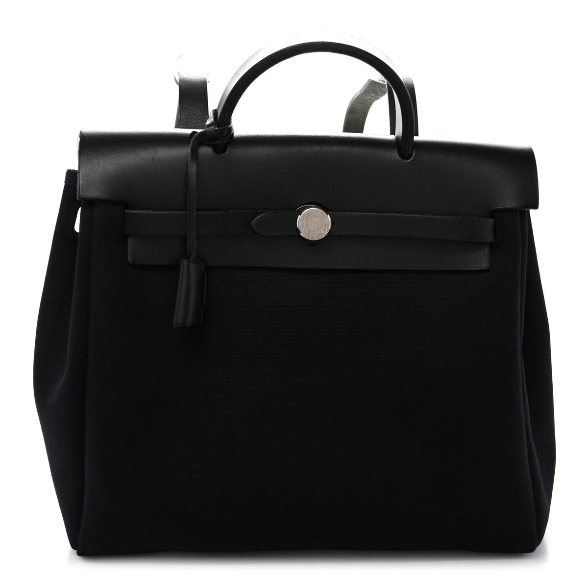 Toile Vache Calfskin Herbag 30 PM Backpack Black