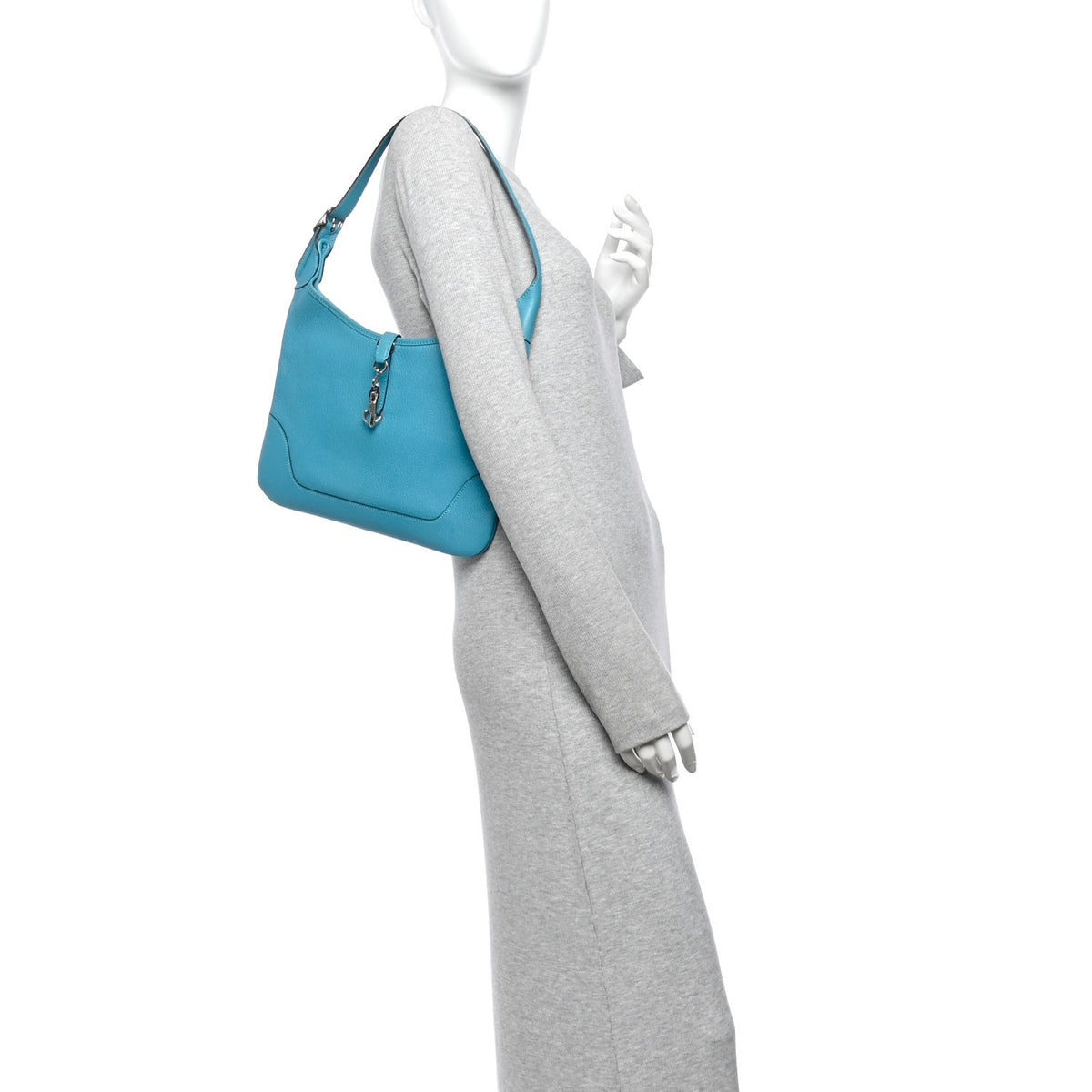 Chevre De Coromandel  Trim II 31 Shoulder Bag Turquoise