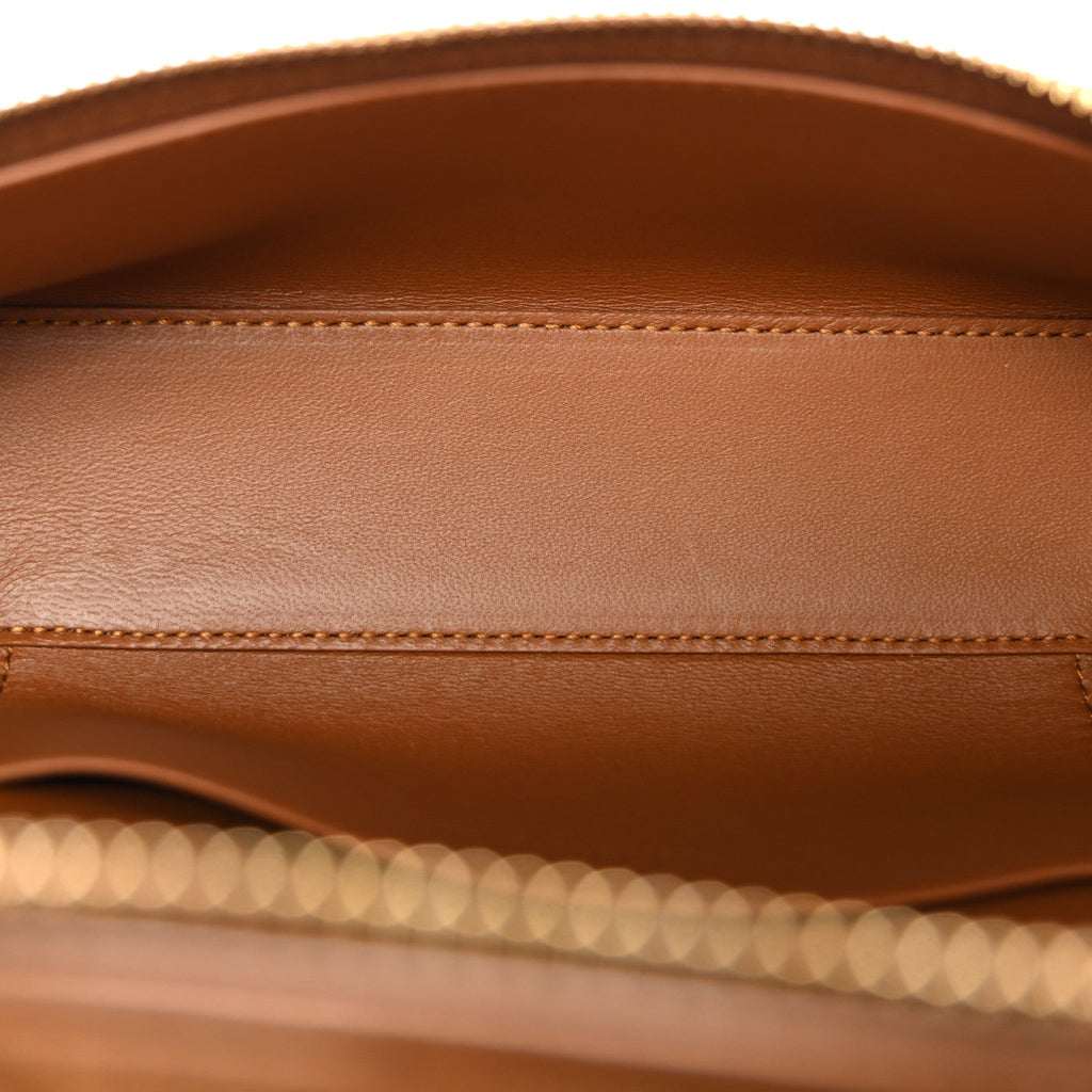 Suede Intrecciato Bang Bang Vanity Case Amber