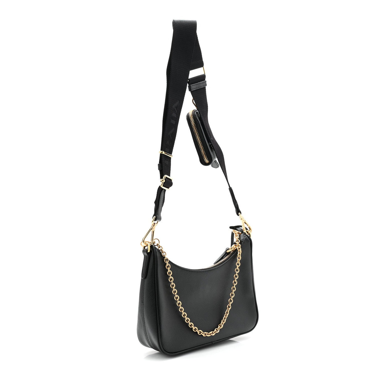 Saffiano Lux Re-Edition 2005 Shoulder Bag Black