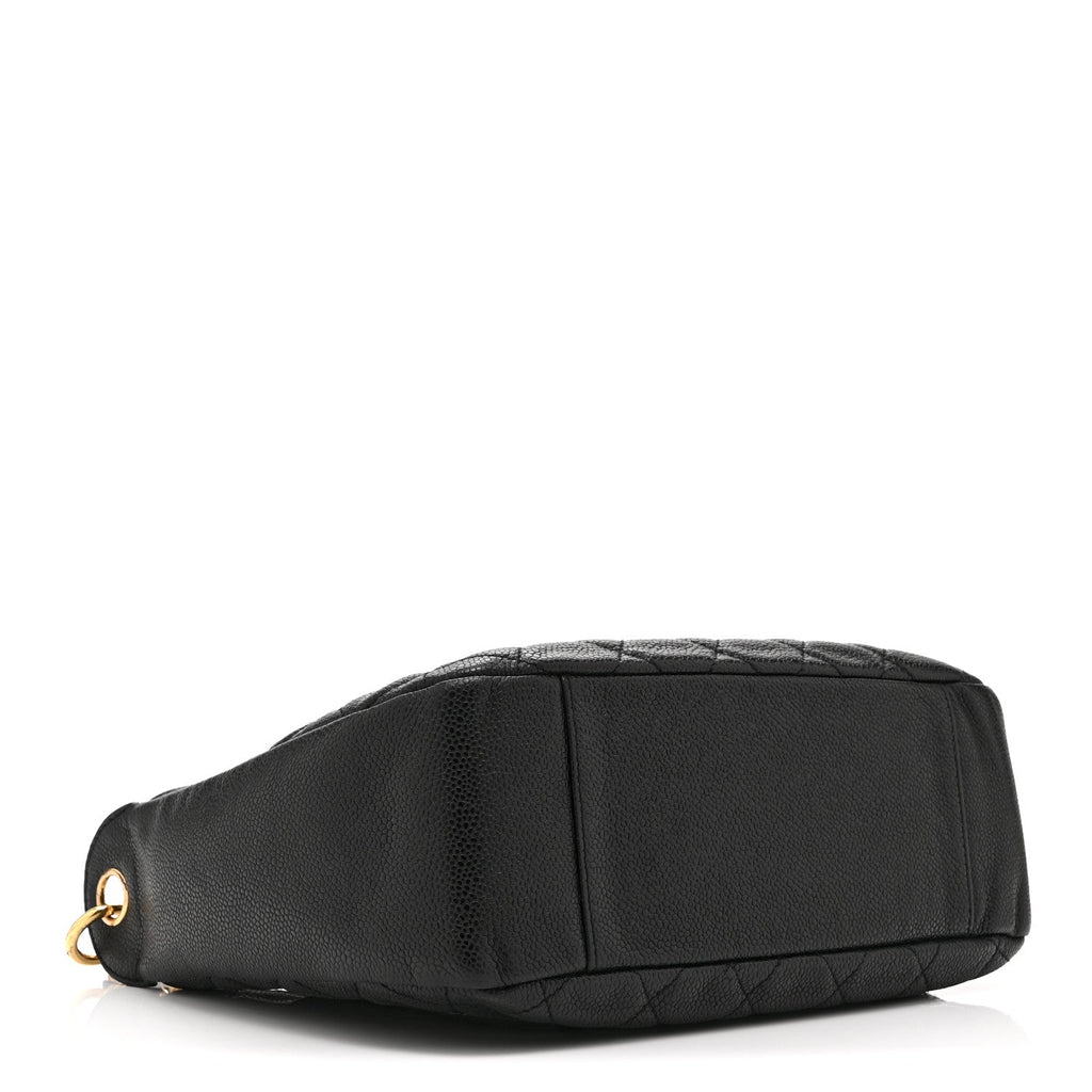 Caviar Quilted Timeless CC Shoulder Bag Black