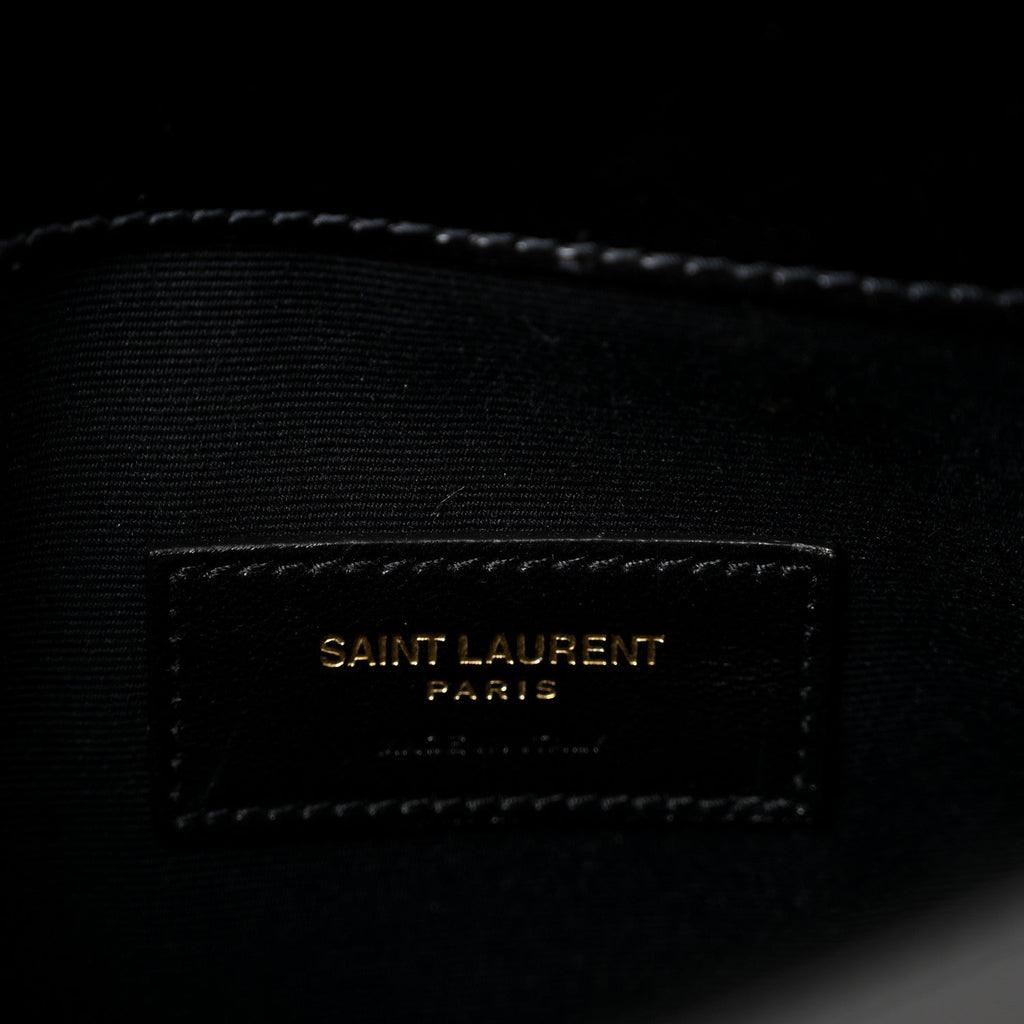 Smooth Shiny Calfskin Monogram Uptown Pouch Black
