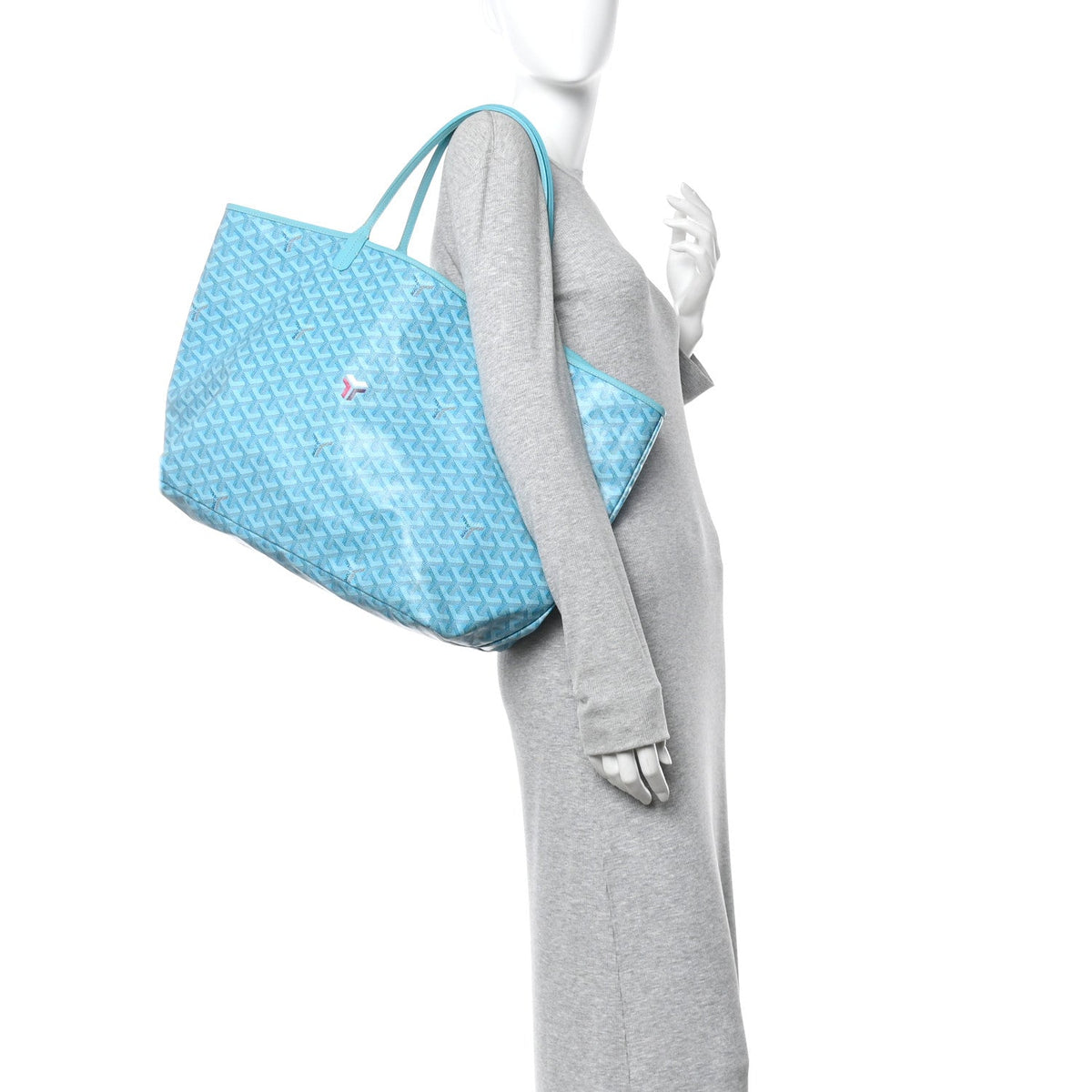 Goyardine Saint Louis GM Balise Beach Towel Set Turquoise