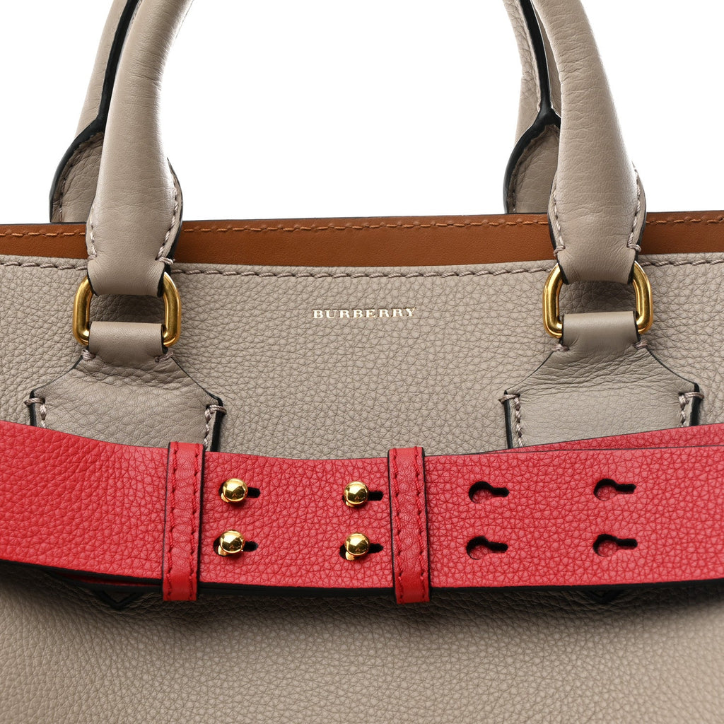 Marais Calfskin Medium Belt Bag Mineral Grey Bright Military Red